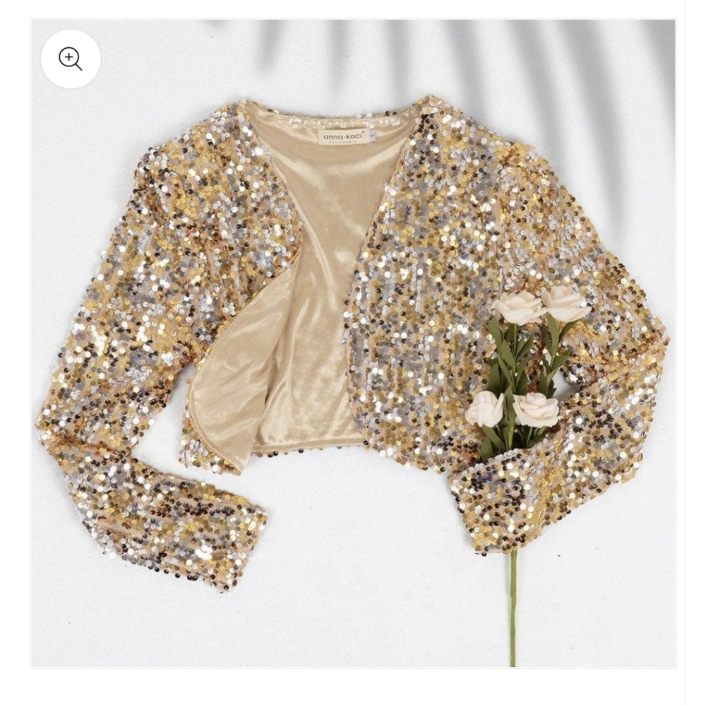 Gold Sequin bedazzled bolero